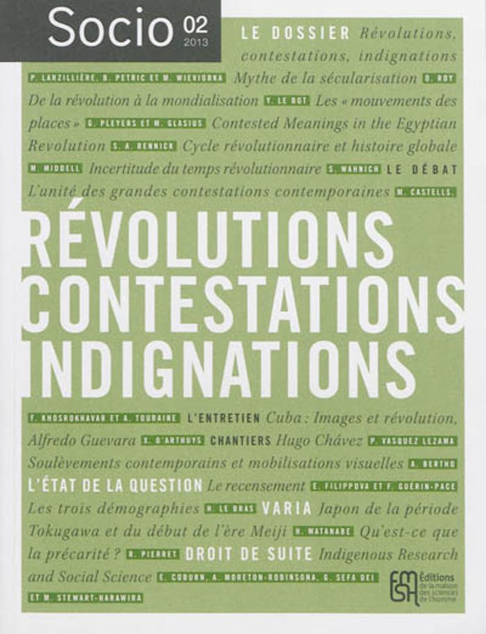 Couverture du livre « SOCIO N 2. REVOLUTIONS, INDIGNATIONS, CONTESTATIONS » de Penelop Larzilliere, librairie Les Contes Infusés à Corte