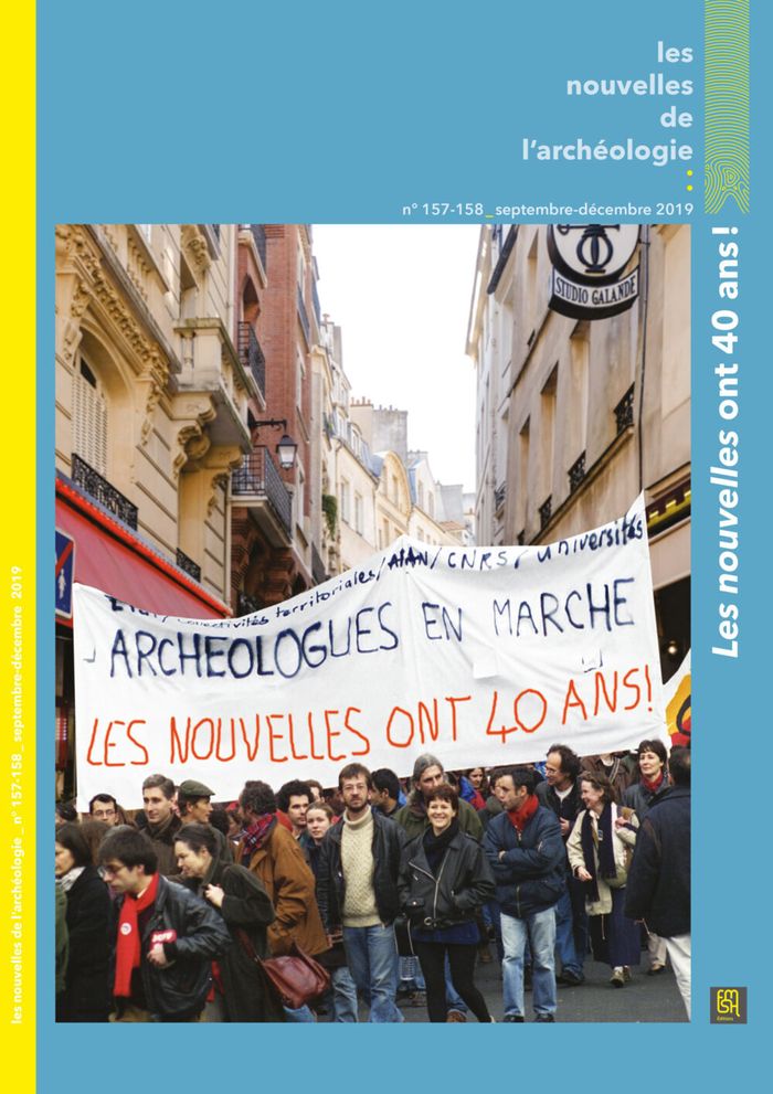 Couverture du livre « LES NOUVELLES DE L'ARCHEOLOGIE, N 157-158/SEPTEMBRE-DECEMBRE 2019 » de Armelle Bonis, librairie Les Contes Infusés à Corte
