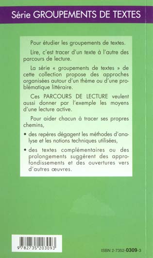 Quatrième de couverture de « LES DEBUTS DE ROMANS - PARCOURS DE LECTURE »
