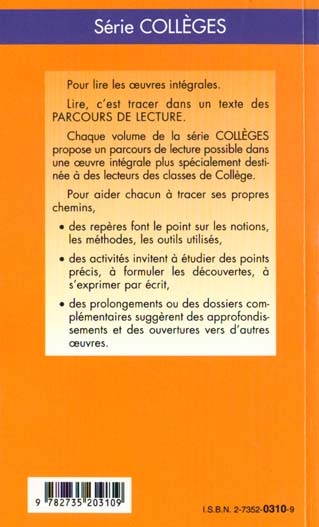 Quatrième de couverture de « BOULE DE SUIF-PARCOURS DE LECTURE »