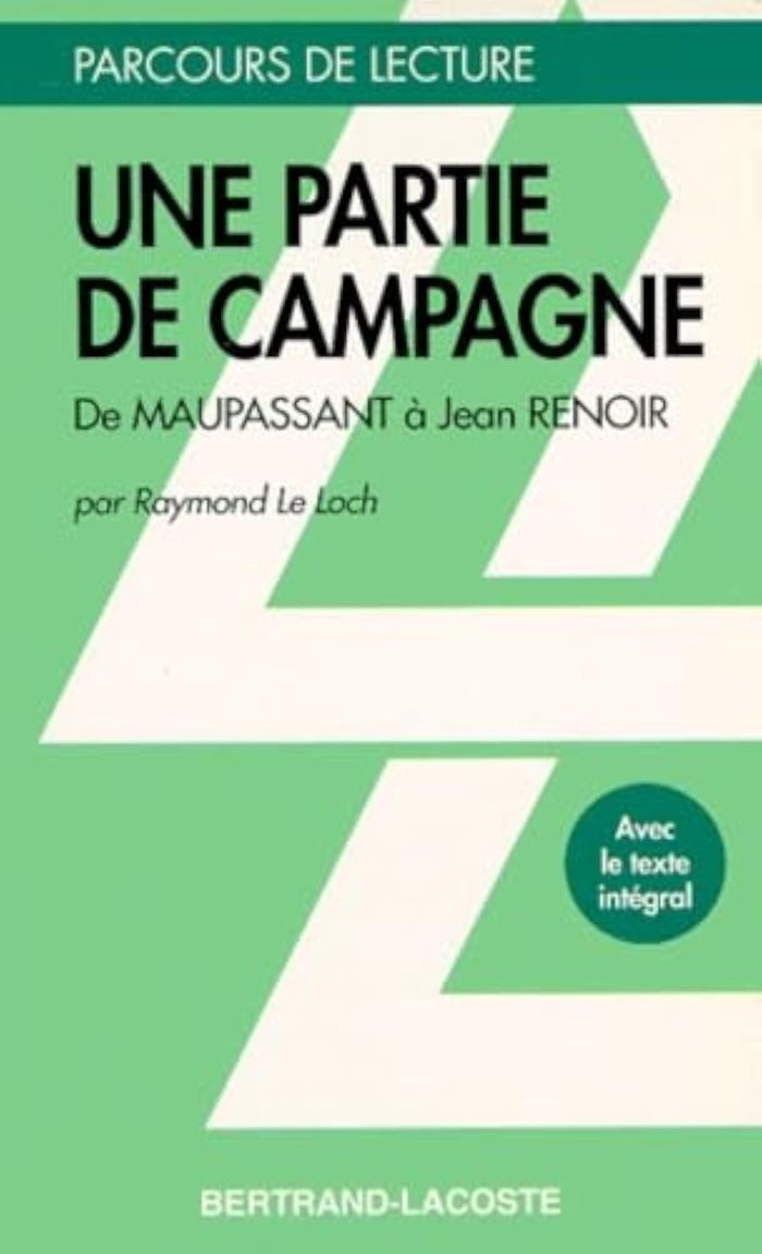 Couverture du livre « UNE PARTIE DE CAMPAGNE - PARCOURS DE LECTURE », librairie Les Contes Infusés à Corte
