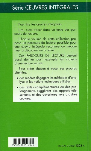 Quatrième de couverture de « LES REVERIES DU PROMENEUR SOLITAIRE - PARCOURS DE LECTURE »