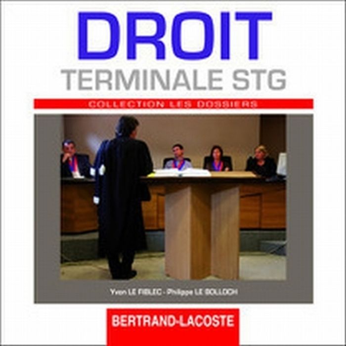 Couverture du livre « CD PROFESSEUR DOSSIERS DROIT TERMINALE STG » de Fiblec - Le Bollo Le, librairie Les Contes Infusés à Corte