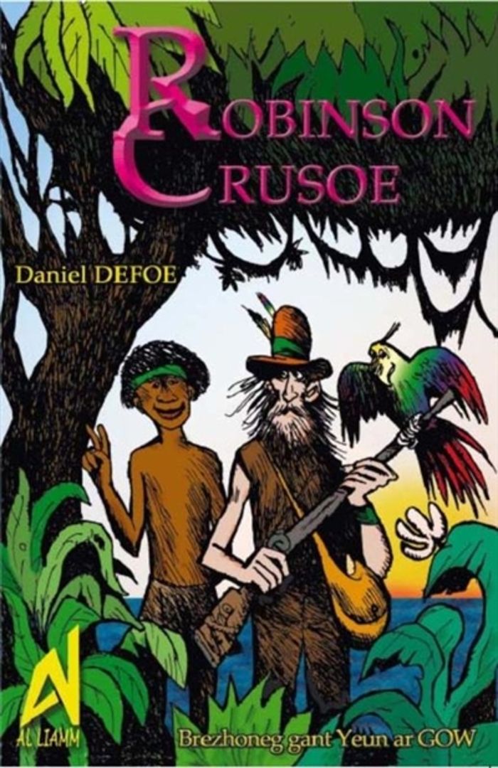 Couverture du livre « ROBINSON CRUSOE » de Daniel Defoe, librairie Les Contes Infusés à Corte