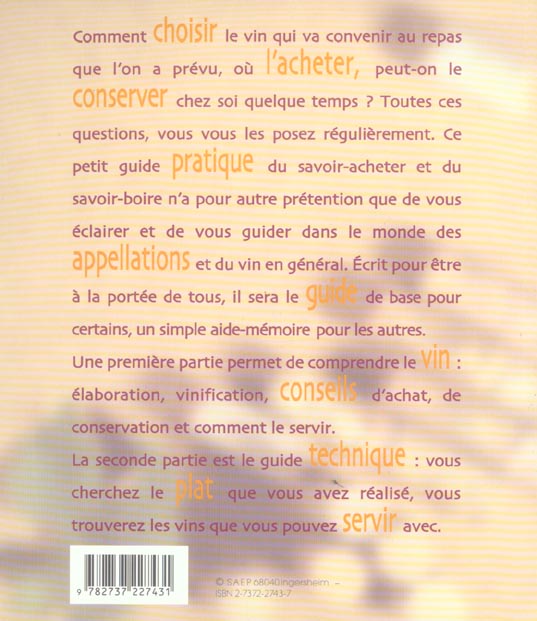 Quatrième de couverture de « ON BOIT QUOI ? : 1.200 ACCORDS VINS-METS »