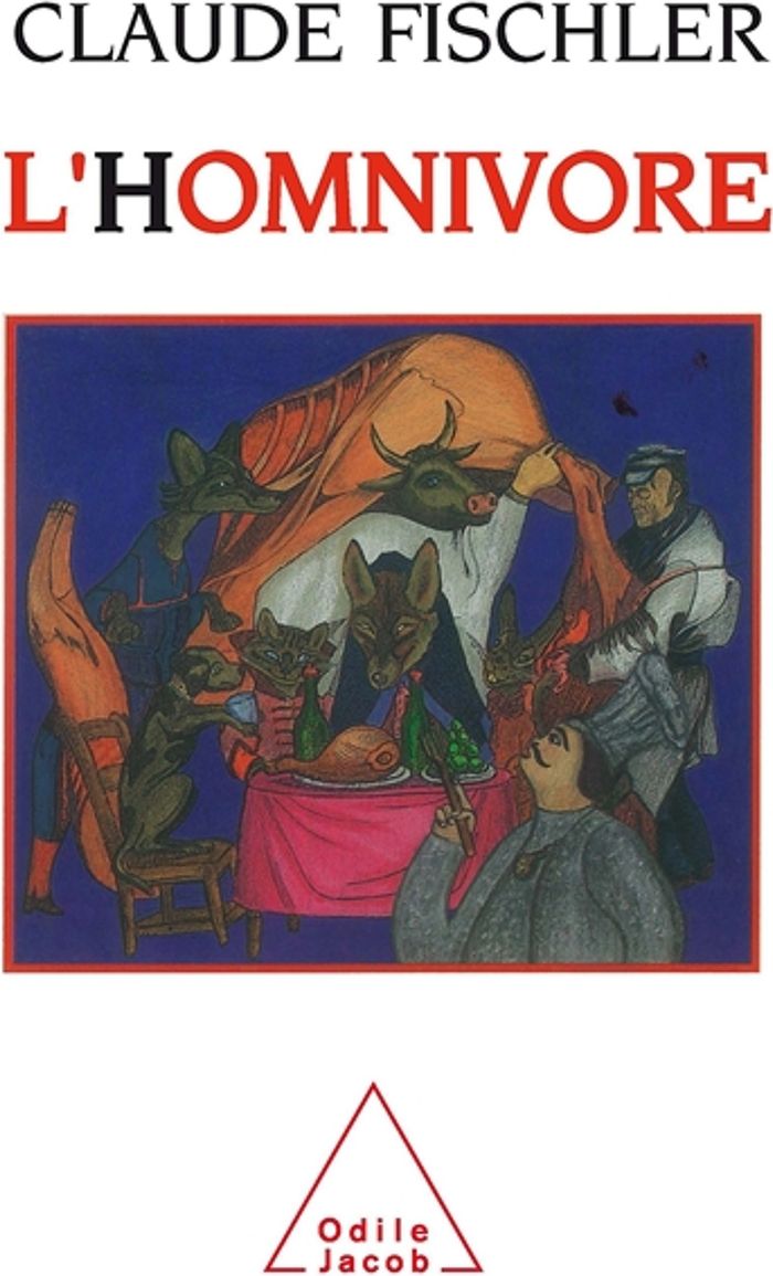 Couverture du livre « L'HOMNIVORE - SUR LES FONDAMENTAUX DE LA BIOLOGIE ET DE LA PHILOSOPHIE » de Claude Fischler, librairie Les Contes Infusés à Corte