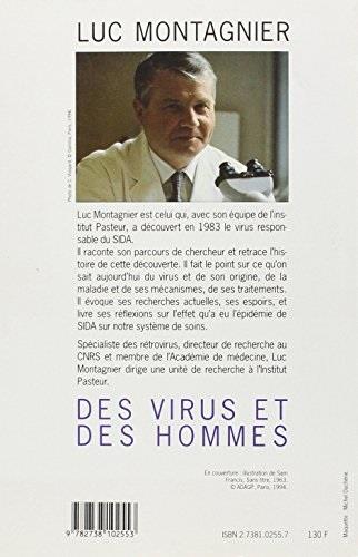 Quatrième de couverture de « DES VIRUS ET DES HOMMES »