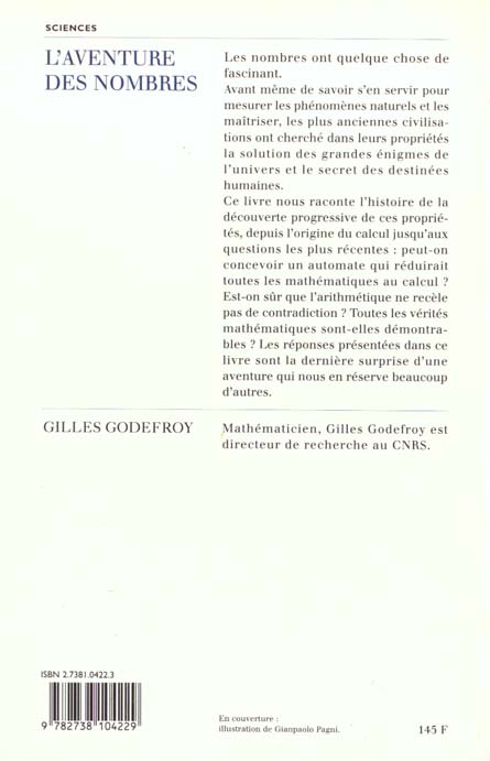 Quatrième de couverture de « L'AVENTURE DES NOMBRES »