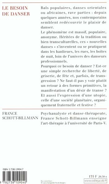 Quatrième de couverture de « LE BESOIN DE DANSER »