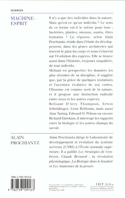 Quatrième de couverture de « MACHINE-ESPRIT »