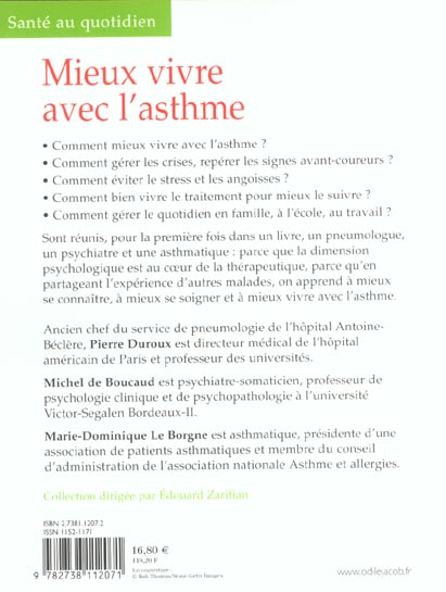 Quatrième de couverture de « MIEUX VIVRE AVEC L'ASTHME »