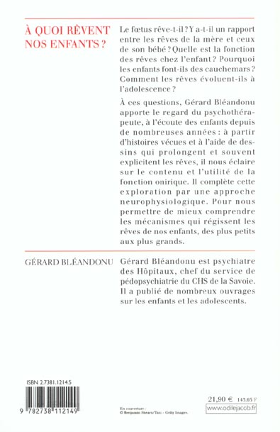 Quatrième de couverture de « A QUOI REVENT NOS ENFANTS ? »