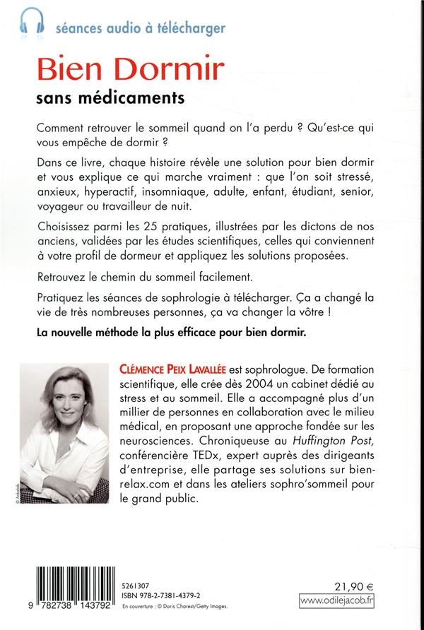 Quatrième de couverture de « BIEN DORMIR SANS MEDICAMENTS NE »