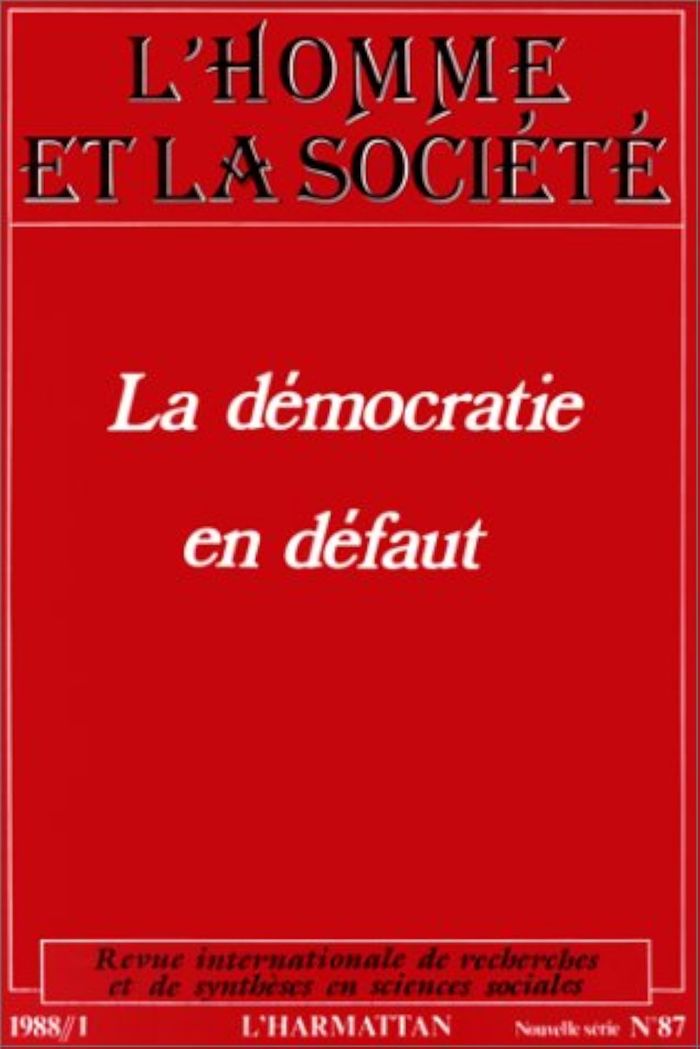 Couverture du livre « DEMOCRATIE EN DEFAUT », librairie Les Contes Infusés à Corte