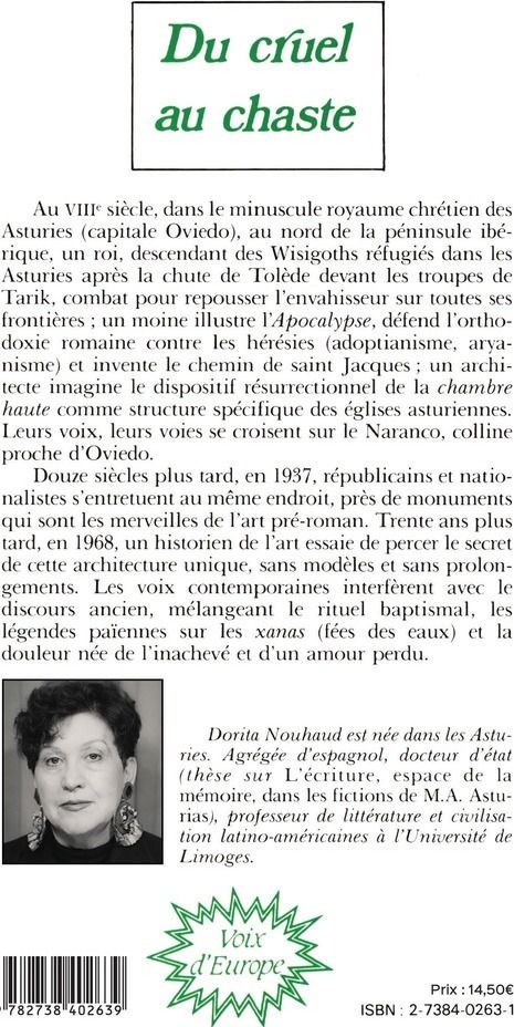 Quatrième de couverture de « DU CRUEL AU CHASTE »