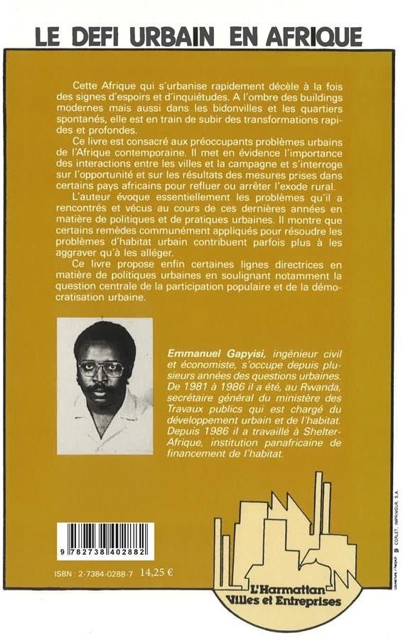 Quatrième de couverture de « LE DEFI URBAIN EN AFRIQUE »