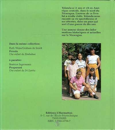 Quatrième de couverture de « YOLANDA - UNE ENFANT DU NICARAGUA »