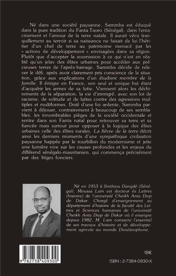 Quatrième de couverture de « LA FIEVRE DE LA TERRE »