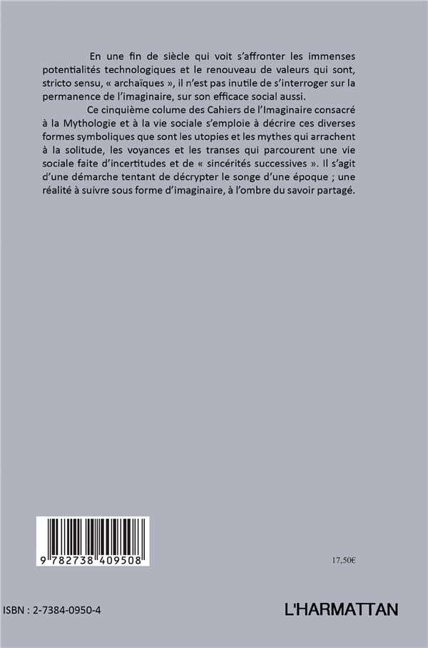 Quatrième de couverture de « MYTHOLOGIE ET VIE SOCIALE (N 5-6) »