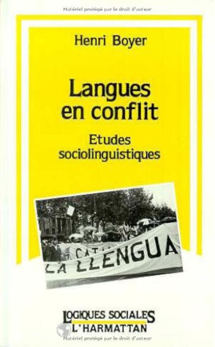 Couverture du livre « LANGUES EN CONFLIT - ETUDES SOCIOLINGUISTIQUES » de Henri Boyer, librairie Les Contes Infusés à Corte