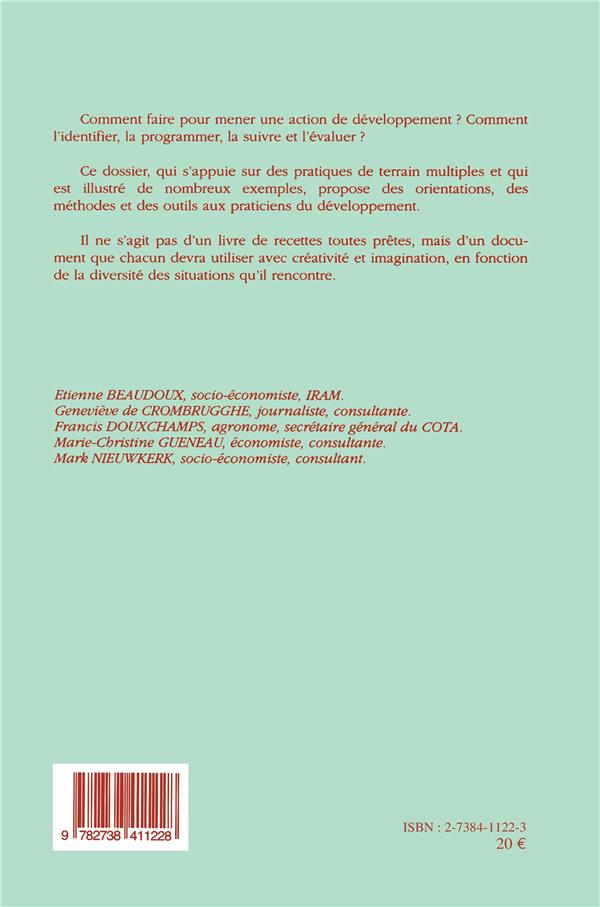 Quatrième de couverture de « CHEMINEMENTS D'UNE ACTION DE DEVELOPPEMENT - DE L'IDENTIFICATION A L'EVALUATION »