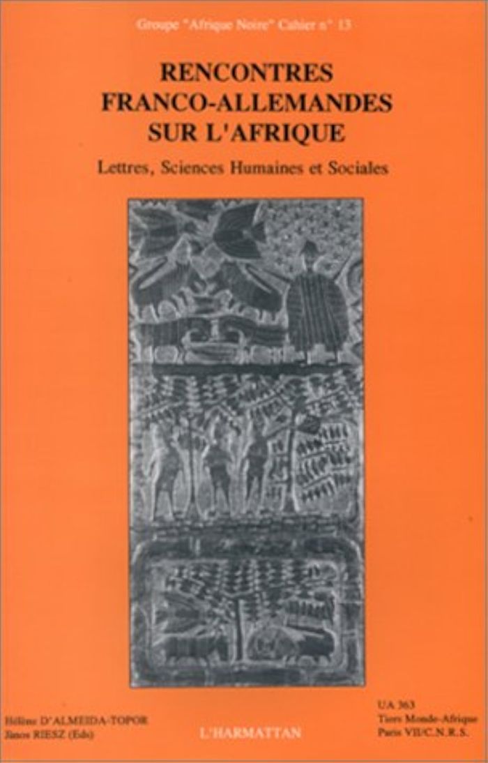 Couverture du livre « RENCONTRES FRANCO-ALLEMANDES SUR L'AFRIQUE » de Afrique Noire Cahier, librairie Les Contes Infusés à Corte