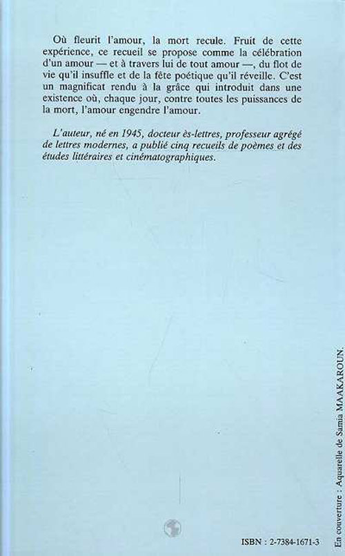 Quatrième de couverture de « L'AMOUR ET LA PAROLE »