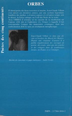 Quatrième de couverture de « ORBES »