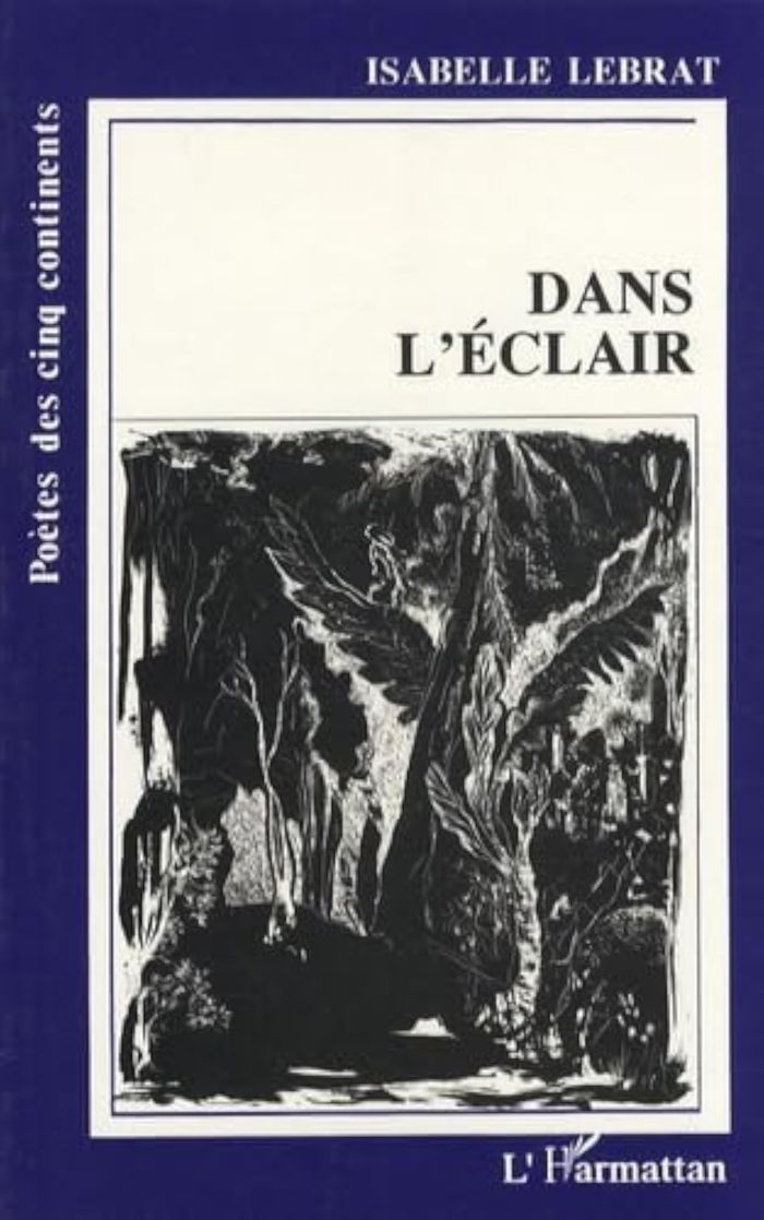 Couverture du livre « DANS L'ECLAIR (POEMES) » de Isabelle Lebrat, librairie Les Contes Infusés à Corte