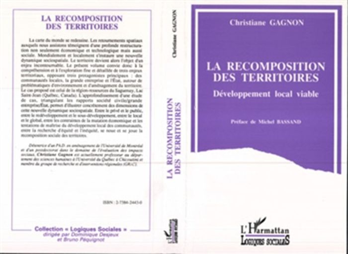 Couverture du livre « LA RECOMPOSITION DES TERRITOIRES - DEVELOPPEMENT LOCAL VIABLE », librairie Les Contes Infusés à Corte