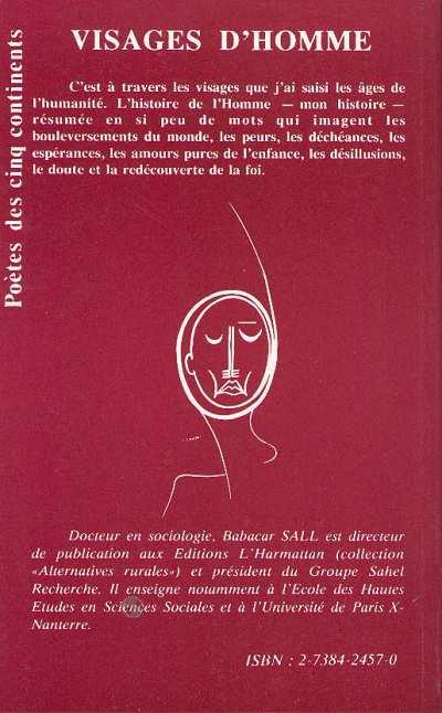 Quatrième de couverture de « VISAGES D'HOMME (POEMES) »