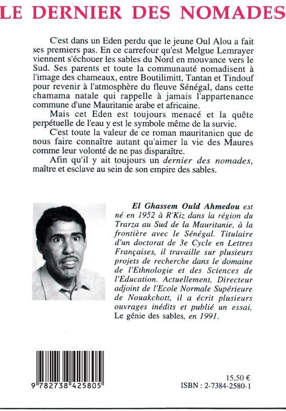 Quatrième de couverture de « LE DERNIER DES NOMADES »