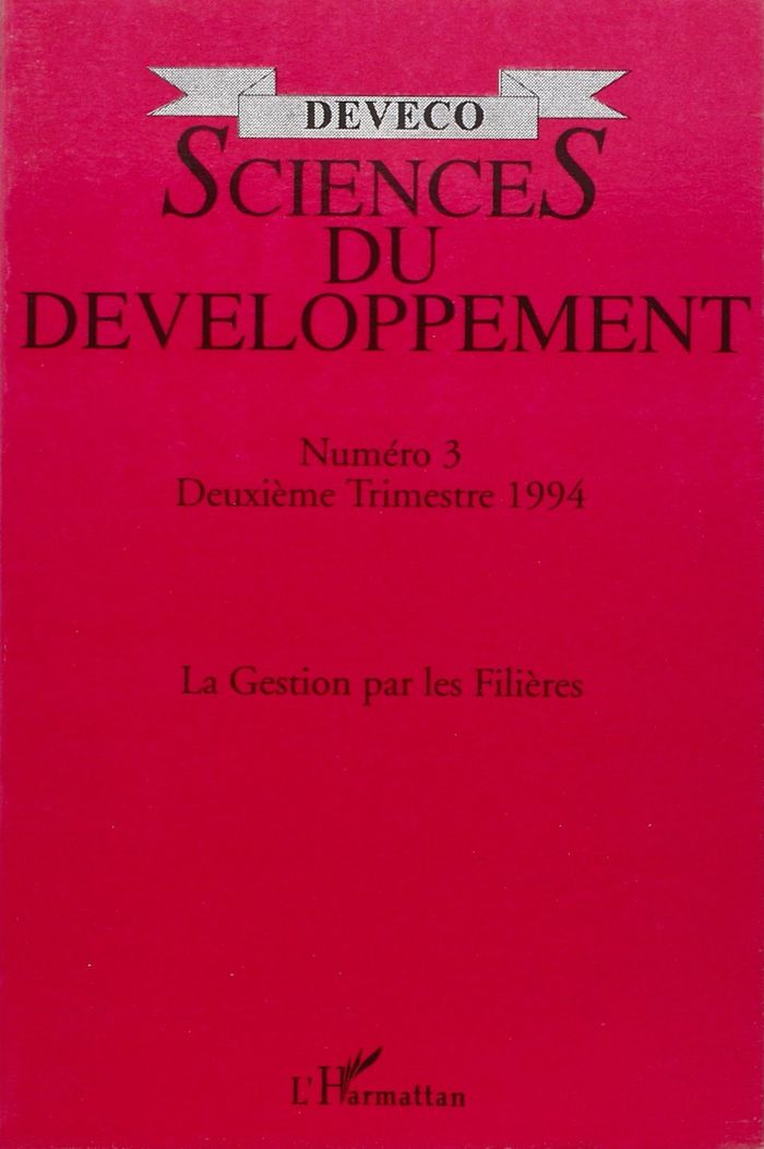 Couverture du livre « SCIENCES DU DEVELOPPEMENT - LA GESTION PAR FILIERES » de Xxx, librairie Les Contes Infusés à Corte