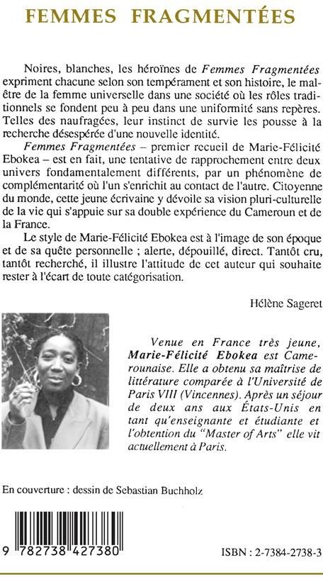 Quatrième de couverture de « FEMMES FRAGMENTEES »
