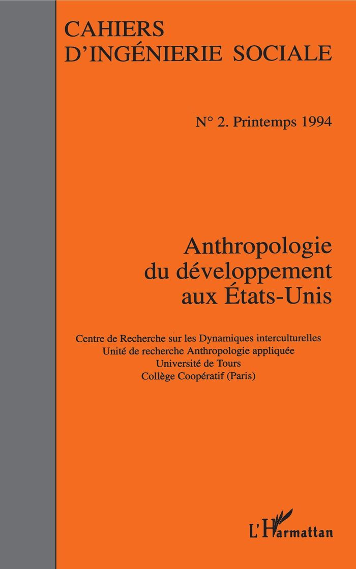 Couverture du livre « ANTHROPOLOGIE DU DEVELOPPEMENT AUX ETATS-UNIS - VOL02 » de Xxx, librairie Les Contes Infusés à Corte
