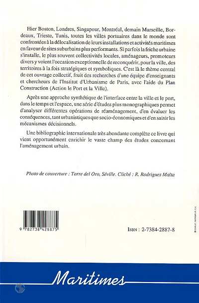 Quatrième de couverture de « CES PORTS QUI CREERENT DES VILLES »