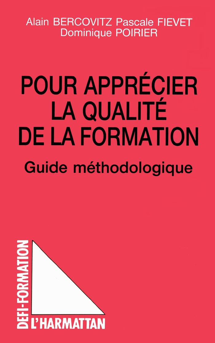 Couverture du livre « POUR APPRECIER LA QUALITE DE LA FORMATION - GUIDE METHODOLOGIQUE » de Xxx, librairie Les Contes Infusés à Corte