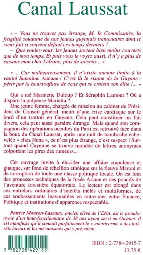 Quatrième de couverture de « CANAL LAUSSAT »