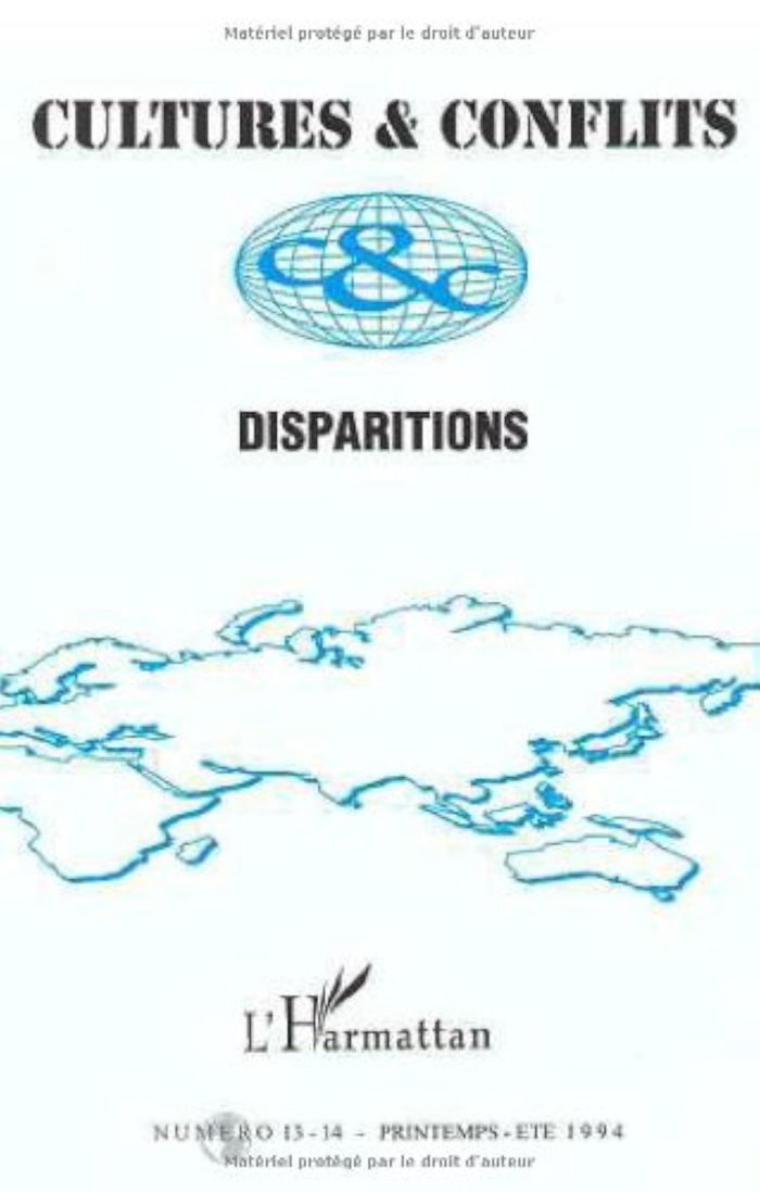 Couverture du livre « DISPARITIONS - VOL1314 - N 13-14 » de Xxx, librairie Les Contes Infusés à Corte