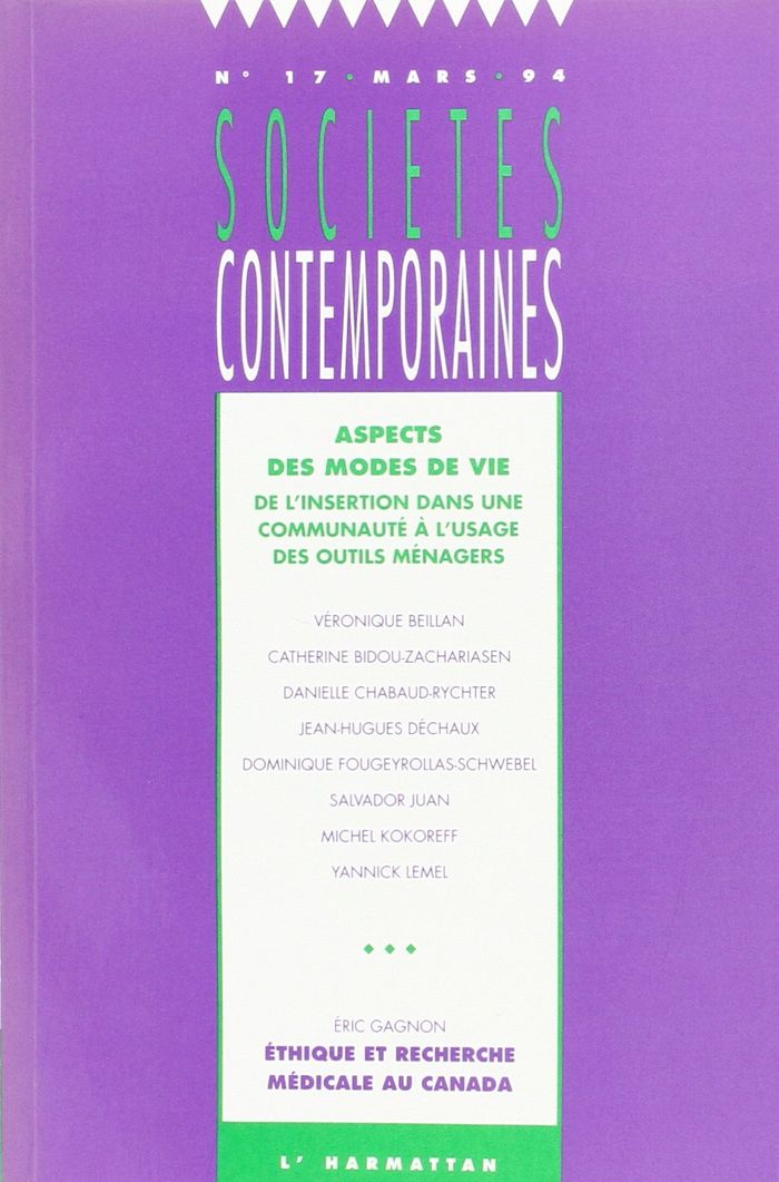 Couverture du livre « ASPECTS DES MODES DE VIE DEL'INSERTION DANS UNE COMMUN » de Contemporai Societes, librairie Les Contes Infusés à Corte