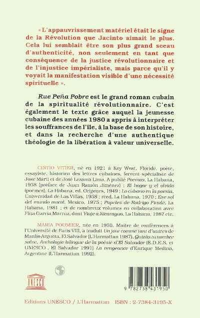 Quatrième de couverture de « RUE PENIA POBRE »