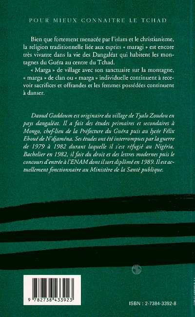 Quatrième de couverture de « LE CULTE DES ESPRITS MARGAY OU MARAGI CHEZ LES DANGALEAT DU GUERA »