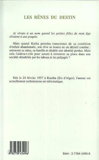 Quatrième de couverture de « LES RENES DU DESTIN »