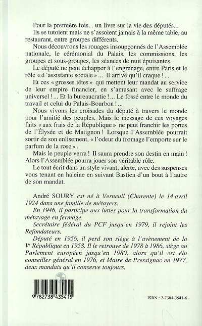 Quatrième de couverture de « L'ENVERS DE L'HEMICYCLE »