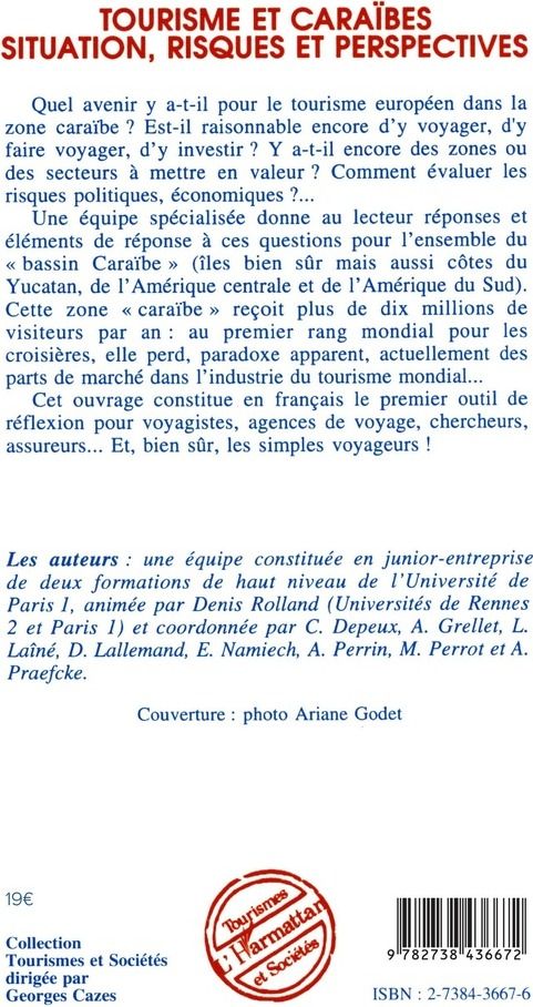 Quatrième de couverture de « TOURISME ET CARAIBES »