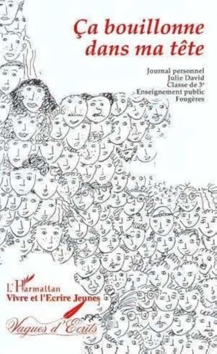 Couverture du livre « CA BOUILLONNE DANS MA TETE - JOURNAL PERSONNEL » de Xxx, librairie Les Contes Infusés à Corte