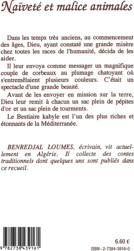 Quatrième de couverture de « NAIVETE ET MALICE ANIMALES »
