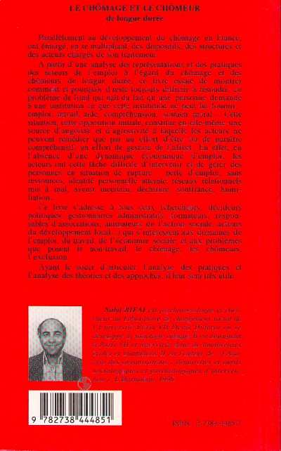 Quatrième de couverture de « CHOMAGE ET CHOMEUR DE LONGUE DUREE - LES MEDIATEURS DE L'EMPLOI A L'EPREUVE DES FAITS »