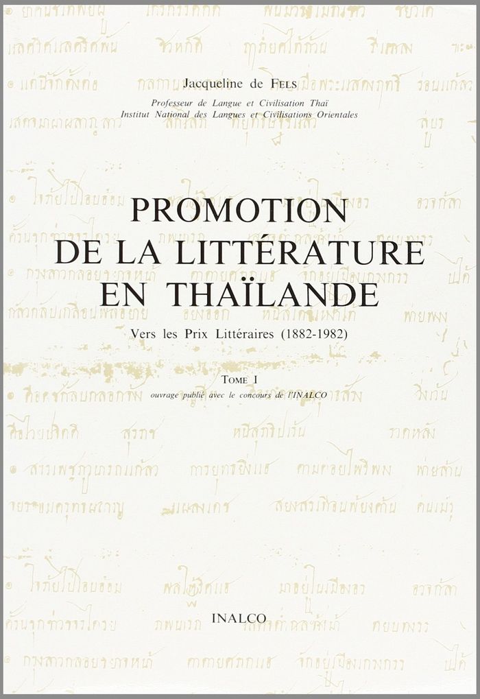Couverture du livre « PROMOTION DE LA LITTERATURET1 EN THAILANDE », librairie Les Contes Infusés à Corte