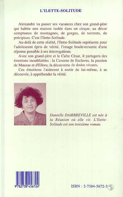 Quatrième de couverture de « L'ILETTE-SOLITUDE »